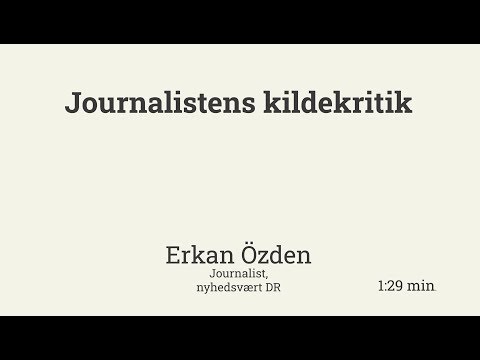 Videobillede: Journalistens kildekritik