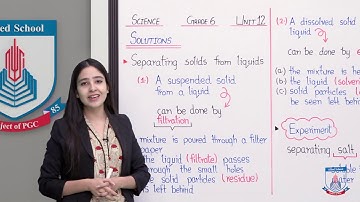 Class 6 - Science - Chapter 12 - Lecture 84 - Separating components of a mixture - Allied Schools
