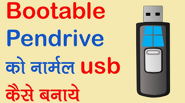 Bootable Pendrive Ko Normal Pendrive kaise banaye? Convert Bootable To Normal USB Drive