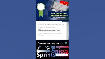 Product Owner Certification Question 339 #agile #scrum #scrumcertification  #scrumpo #pspoquestions