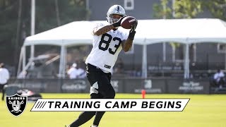 The raiders kick off 2019 edition of training camp in napa, calif.
hear from tahir whitehead, jalen richard, te'von coney, tyrell
williams and darren wal...