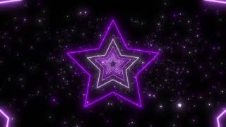【4K】Shining Star Shaped Neon background 🌟violet Star Background【Wallpaper】