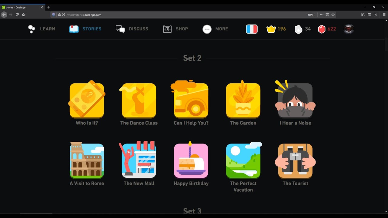 Duolingo French from English Stories (Set 2), 14, The Garden YouTube