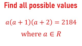 𝑎(𝑎+1)(𝑎+2)=2184 ; a= SAT I MCAT I SSC I JEE MAIN I ADVANCE I NEET I OLYMPIAD