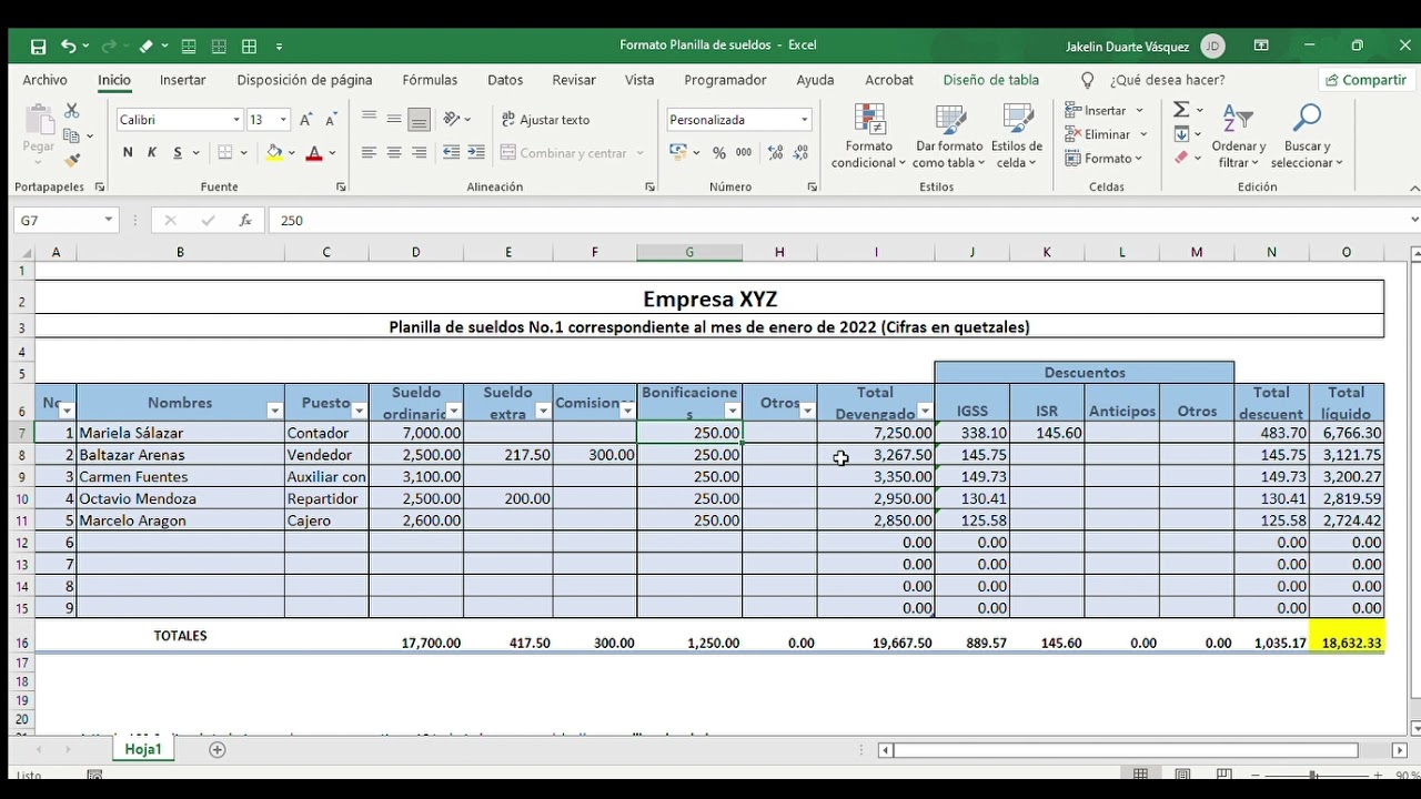 Planilla De Sueldos En Excel Para Descargar Image To U