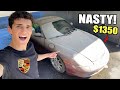 I bought a filthy nonrunning porsche boxster at auction lets fix it