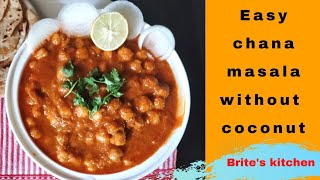 Chana Masala Recipe | Easy Channa / chickpea masala without coconut | Kondakadalai  masala recipe