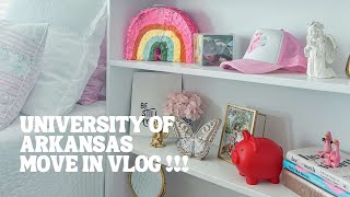 University of Arkansas Reid Hall Move in Vlog College Dorm Move In