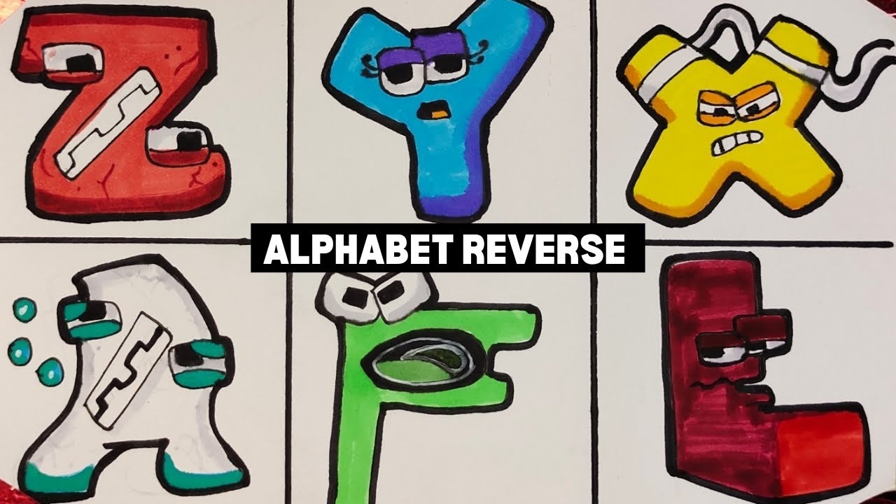 Alphabet Lore But it's Reverse Letters Design (Z-A) 