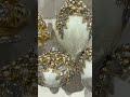 Raz 5" Set of 3 White Gem Encrusted Glass Christmas Ornament 4624651