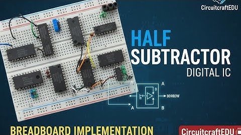 Half Subtractor Circuit on Breadboard | Easy Step-by-Step Tutorial #skills #electronic #DigitalLogic