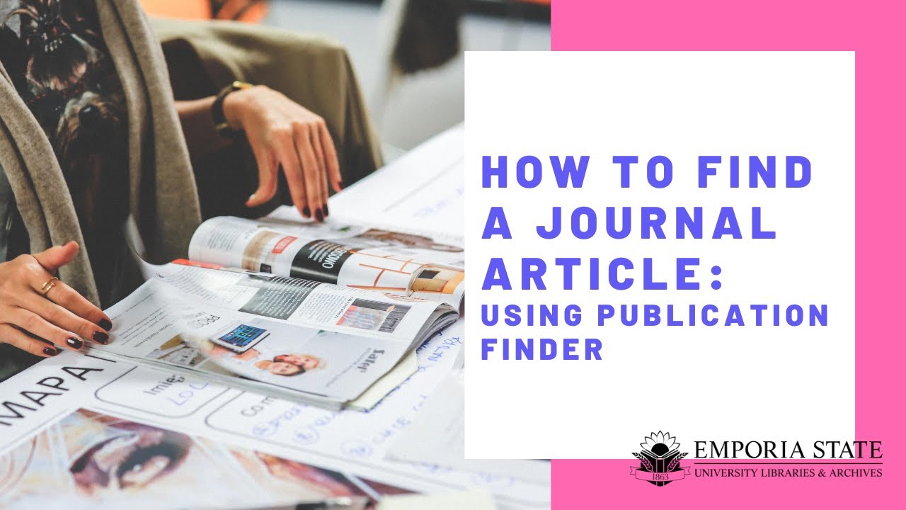How to Find a Journal Article: Using Publication Finder - YouTube