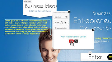 TrendyTools HTML5 site builder Delete Text Text 09