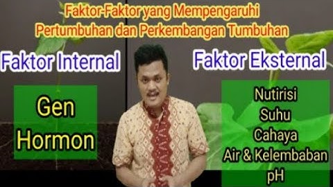 Yang termasuk dalam faktor luar yang Mempengaruhi pertumbuhan dan perkembangan makhluk hidup adalah