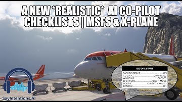 *NEW* AI Co-Pilot With Realistic Checklists | SayIntentions MSFS 2020, MSFS 2024 & X-Plane