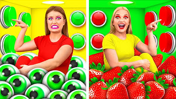 1000 Mystery Buttons Challenge Only 1 Lets You Escape | Funny Moments by BaRaDa Challenge