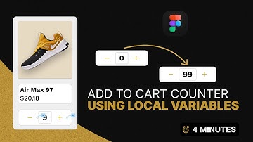 Add-to-Cart Counter using Local Variables, Conditionals & Expressions in Figma | Tutorial