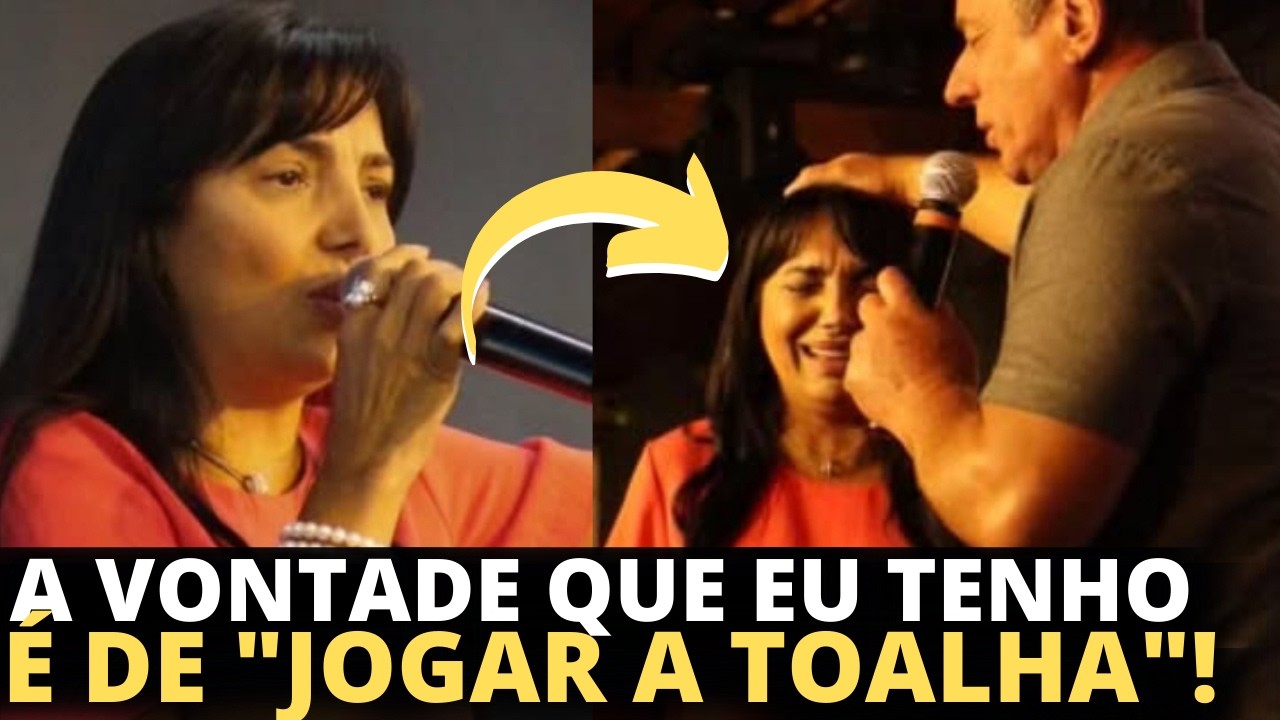 Cantora Eyshila confessa aos prantos no altar que pensa em desistir muitas vezes- Esposo ora por ela