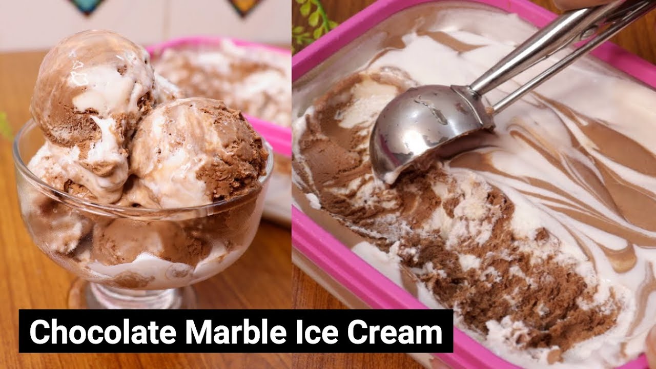 chocolate marble ice cream Vanilla Ice Cream RecipeEasy Marble Ice