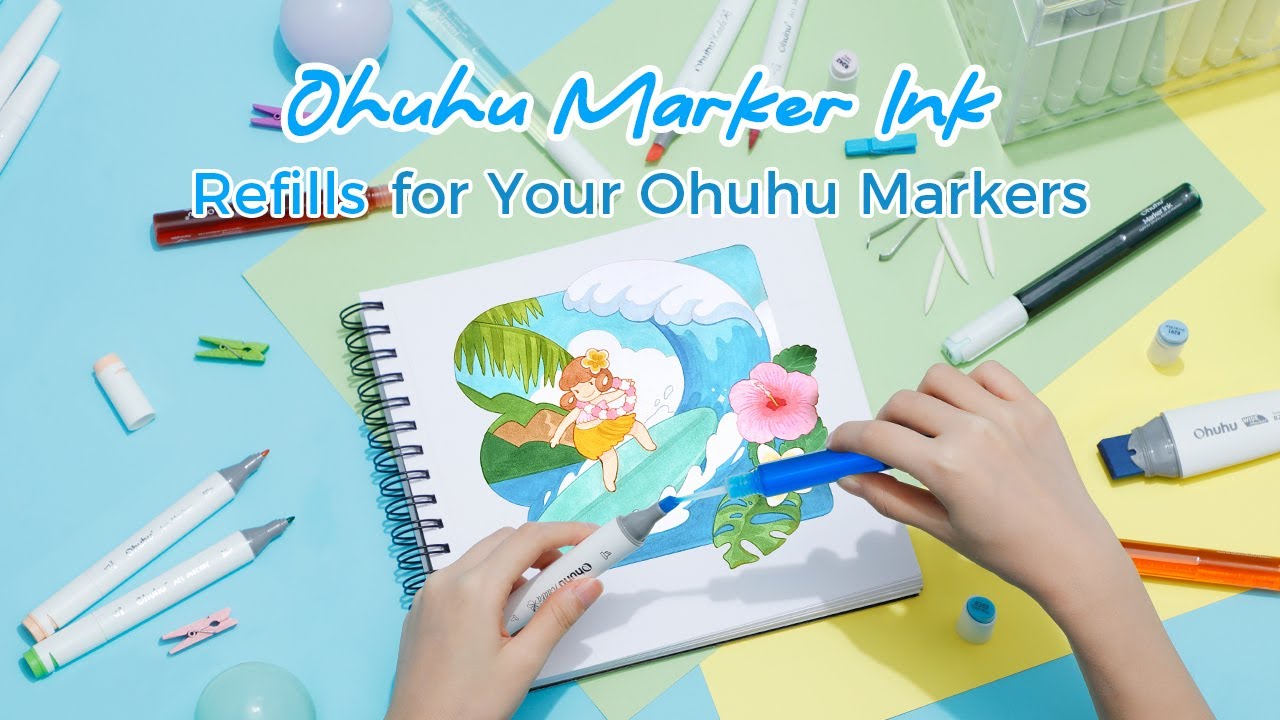 Ohuhu Marker Ink GY2 / G483 Refill for Alcohol marker – ohuhu