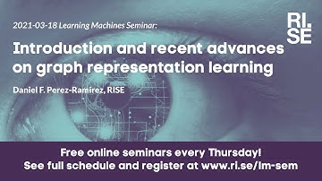Introduction to graph representation learning – Learning Machines Seminars by RISE