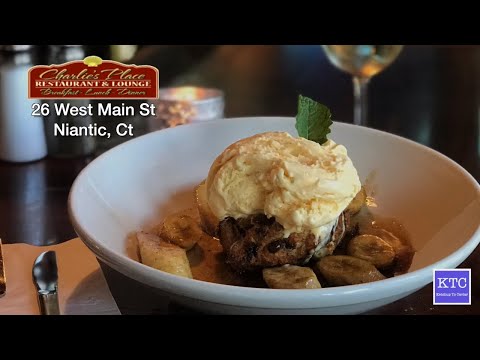 Ketchup to Caviar #7 Bananas Foster over Chocolate Chip Bread Pudding with Vanilla Bean Ice Cream