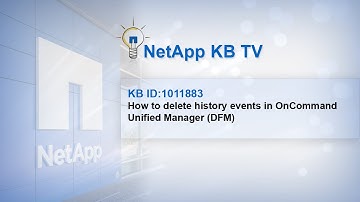 How to delete history events in OnCommand Unified Manager (DFM)