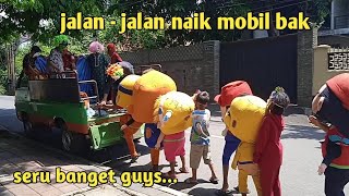 badut mampang & badut lucu jalan - jalan naik mobil bak || seru banget guys....