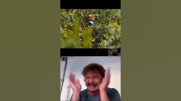 Pedro Pascal crying with Kingsman: The Golden Circle