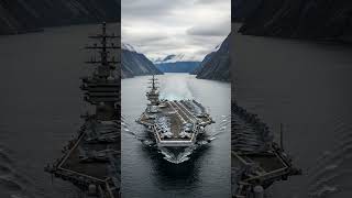 Precision Maneuvering in Narrow Waters 🎯 #NavalTactics #USS_Nimitz #PrecisionDriving #NavyPride