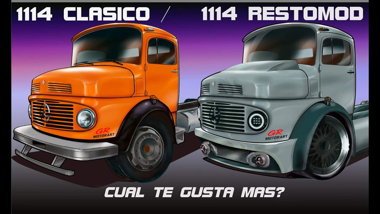 Mercedes-Benz 1114  – Dibujo Digital (Timelapse) | GR MotorArt