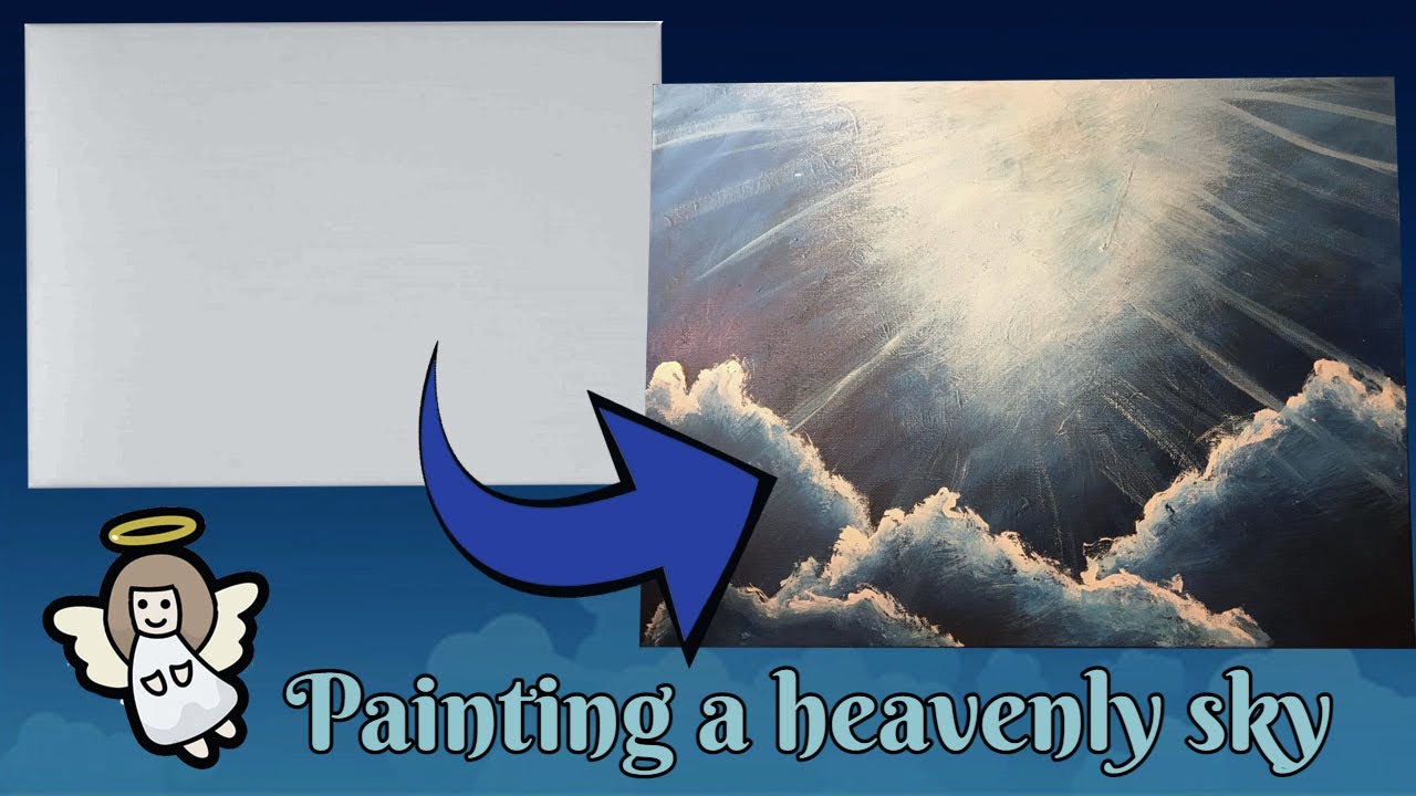 How To Paint a Heavenly Sky Step by Step ☁️🌤️ YouTube