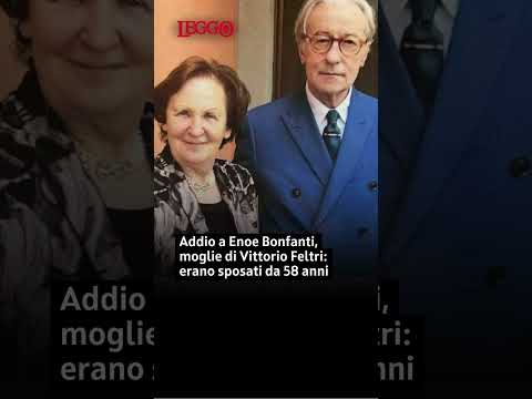 Video Addio a Enoe Bonfanti, moglie di Vittorio Feltri: erano sposati da 58 anni
