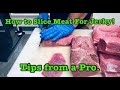 How to Slice Meat for Delicious Beef Jerky.  Tips from a Pro.