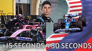 Esteban Ocon and his never-ending penalties. (2023 Bahrain & 2023 Austria)