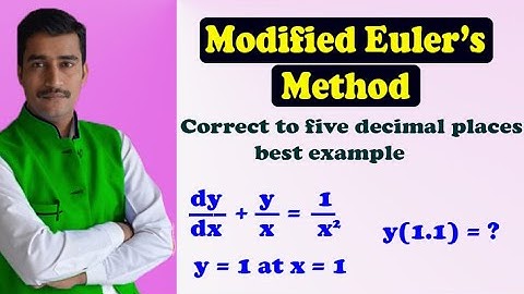How to solve modified Euler