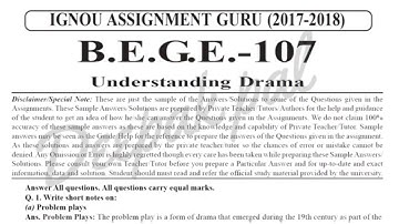 IGNOU bege-107 solved assignment 2017-18