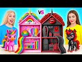 We Build Amazing Doll House Rainbow Vs Black Challenge Prank Wars By Multi DO Girls 