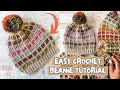 Beginner Unisex Crochet Hat [Mesa Hat] - Tunisian Crochet Slouchy Beanie for Beginners
