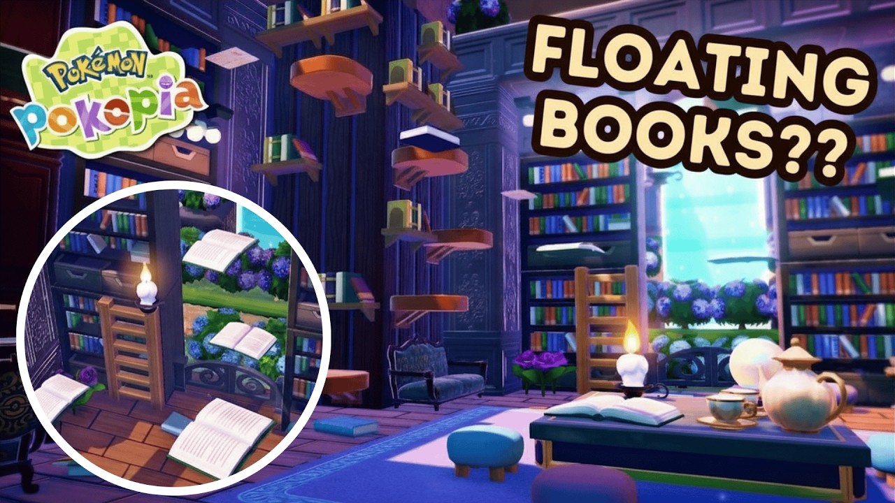 Library Based Pokemon I Built a HAUNTED LIBRARY for GHOST Pokémon in Pokopia 👻 FLOATING BOOKS ...