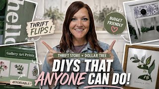 🤯 YOU WON'T BELIEVE HOW I MADE OVER THRIFTED ITEMS | $2 OR LESS + NEW DOLLAR TREE ITEM!