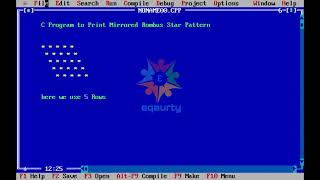 C Program to  Print Star Pattern of Mirror Rhombus |Mirror of Rhombus || C  prog pattern tutorial
