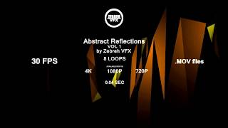 bstract Reflections Vol 1 | 8 VJ Loop Kit | Orange - Yellow l By Zebreh VFX