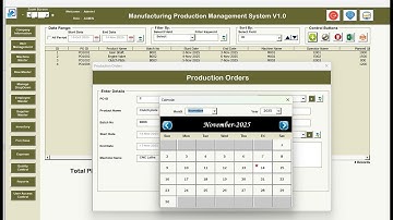 Manufacturing Production Management System V1.0