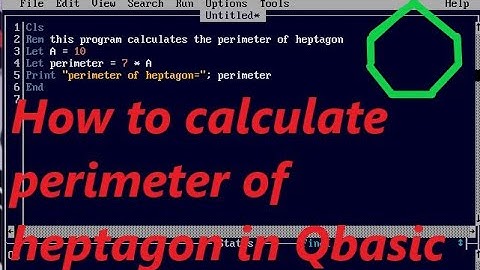 how to calculate the perimeter of heptagon in the Qbasic program