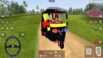 Download MODIFIED AUTO RICKSHAW MOD | BUSSID New Mod - Bus Simulator Indonesia Gameplay | Auto Game