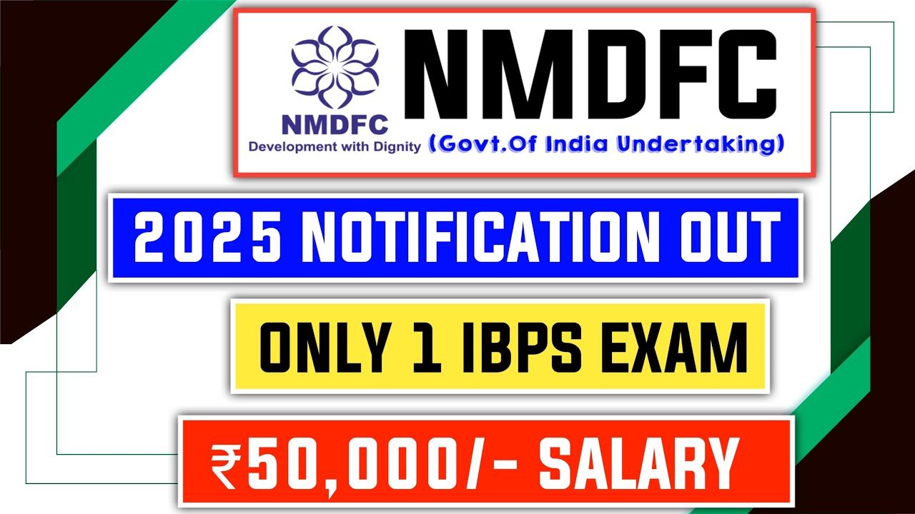 📢 NMDFC 2025 Official Notification OUT 😱 - YouTube