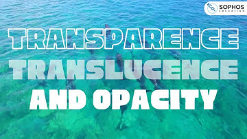Transparence, Translucence, and Opacity