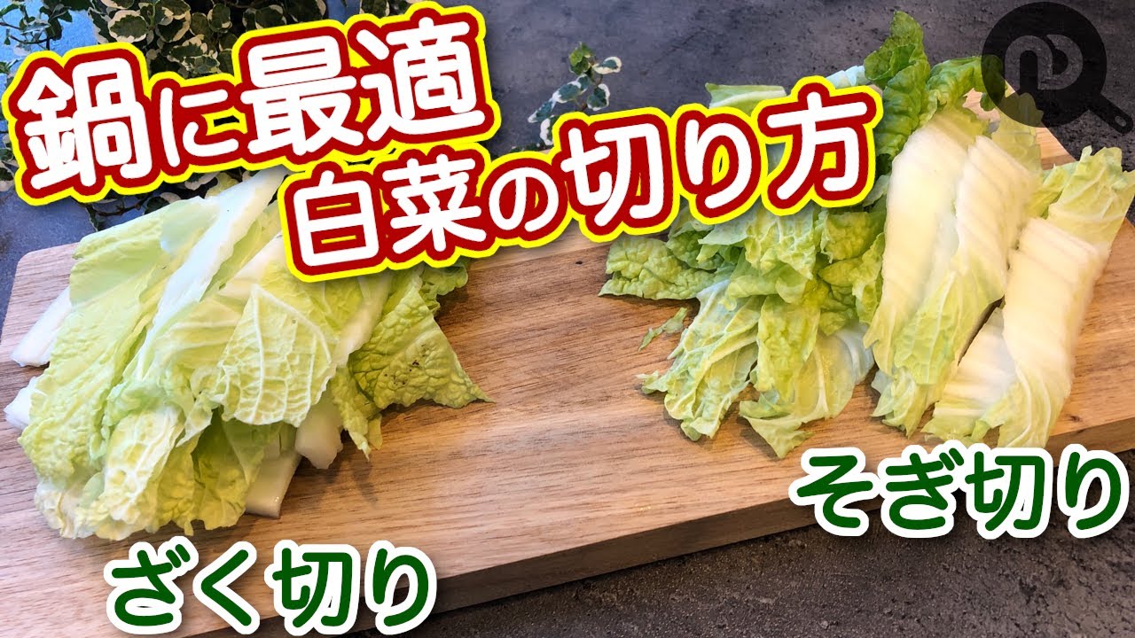 白菜の切り方 ざく切りとそぎ切り 鍋に最適な切り方の紹介 N D Kitchen Basic Youtube