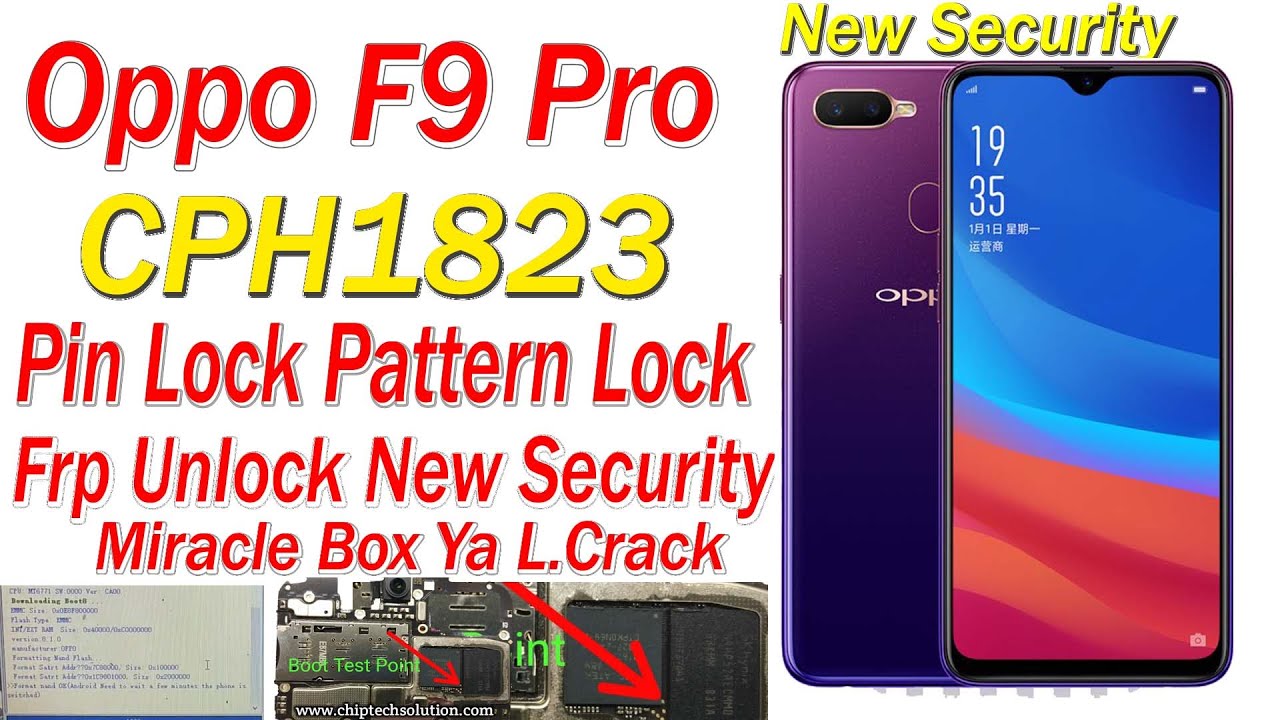 Oppo F9 Pro (CPH1823) Password & FRP Lock New Security Solution Via